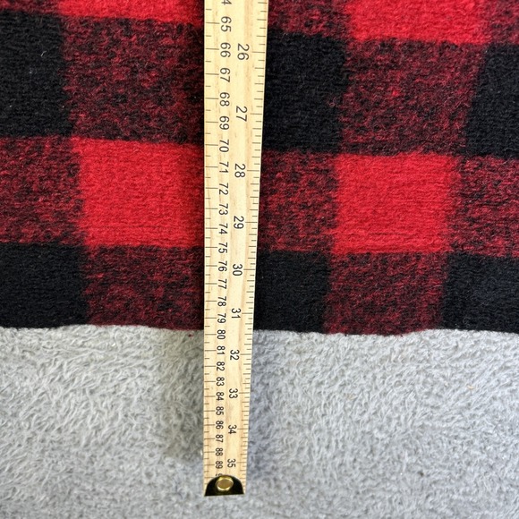 Roots Jacket Womens Large‎ Red Black Buffalo Plaid Wool Acrylic Full Zip Coat - Picture 6 of 8